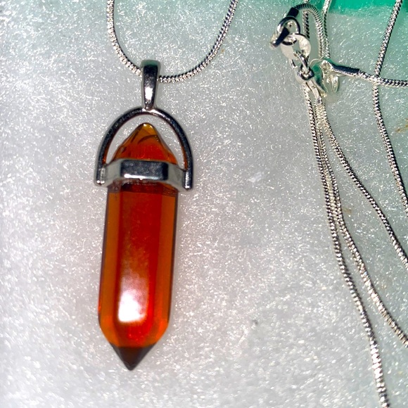 Boho Red Quartz Silver 24” Neckl… - Picture 3 of 6